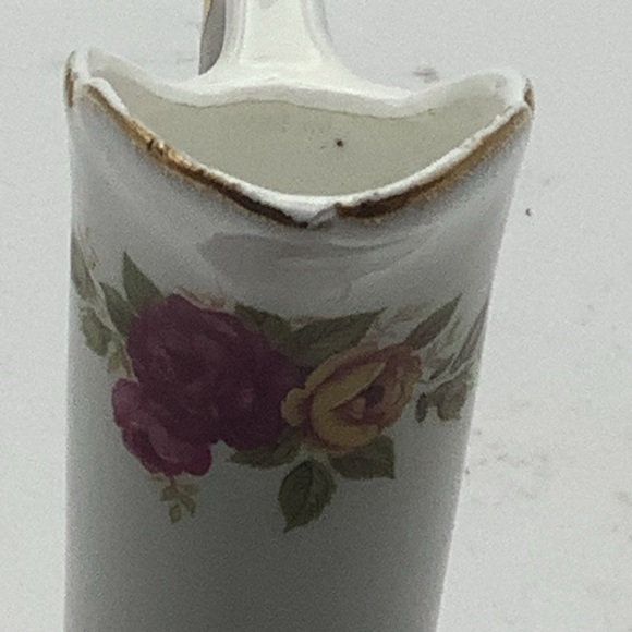 Vintage Fine Bone China Cottage Rose 5” Miniature Vase/Pitcher - Picture 6 of 12